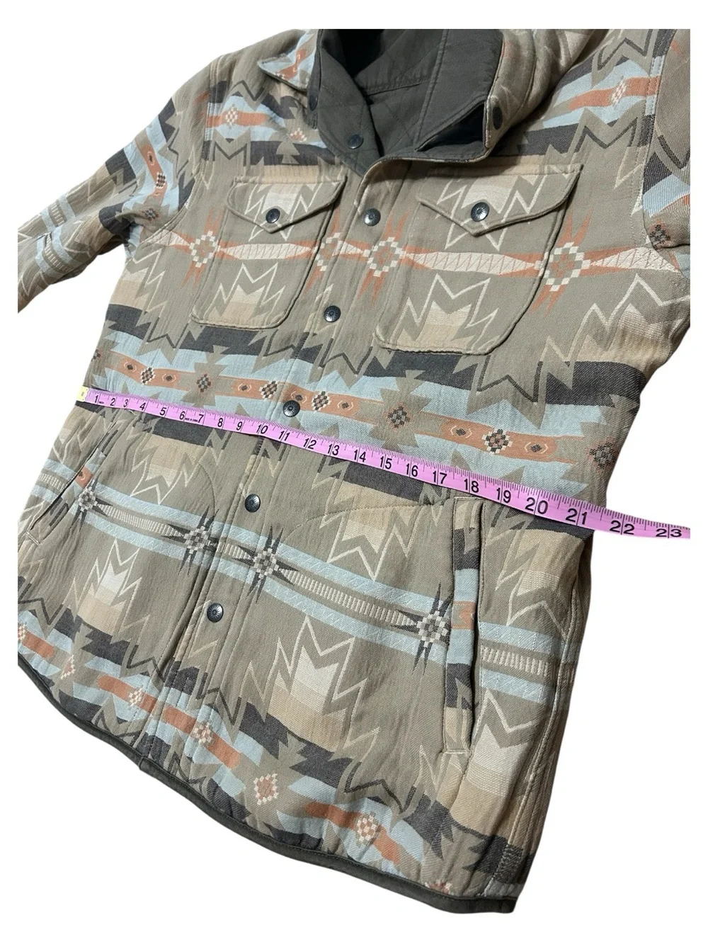 Faherty Doug Good Feather Reversible Bondi Jacket Prairie Olive Men's Medium